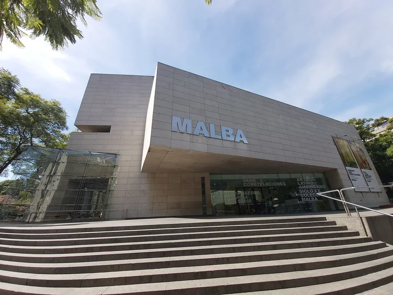 Facade of the MALBA Latin American art museum in Buenos Aires
